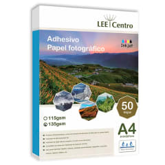 Papel Adhesivo Fotográfico Glossy 135 Gr. A4 50h Leecentro