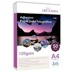 Papel Adhesivo Fotográfico Mate 120 Gr. A4 50h Lee Centro