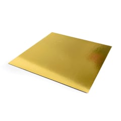 Bandeja Dorada Cuadrada 35 cm. Cartón