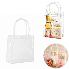 Bolsas Pvc Transparente Con Asa 16x14x6 Cm. 5 Unidades