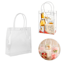 Bolsas Pvc Transparente Con Asa 20x20x9 Cm. 5 Unidades