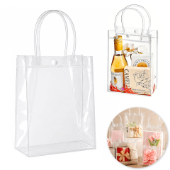 Bolsas Pvc Transparente Con Asa 26x20x8 Cm. 5 Unidades