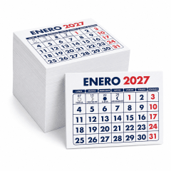 Pack Mini Calendarios 2027 7x5 Cm. 100 Unidades Calendario Para Personalizar