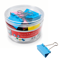 Doble Clip Sujetapapeles 51 mm. Colores 12 Unidades
