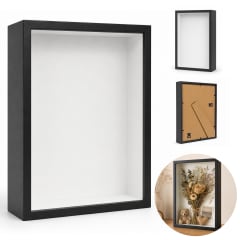 Marco Profundo Caja de Sombras Negro 31x22,5x4,5 cm.
