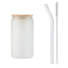 Vaso Lata Empavonado Tapa Bambú Sublimable 570ml 16oz