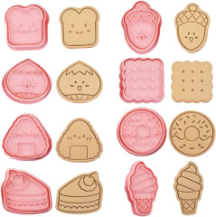 Set Cortador Marcador Comida Kawaii 8 Diseños
