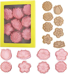 Set Cortador Marcador Flores N°1 - 8 Diseños