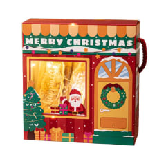 Set Cajas Tienda Navidad con Cuerda 16,5x15,5x6 cm. - 4 Unidades