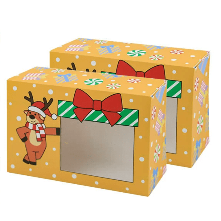 Set Cajas Navidad N°7 Reno Amarillo 4 Unidades2