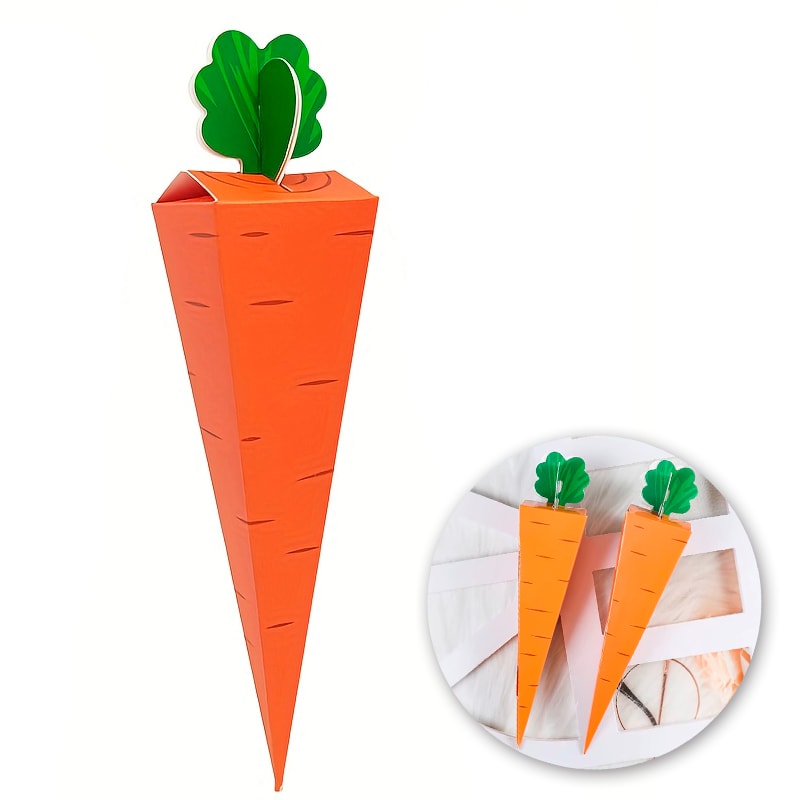 Caja Zanahoria Cartulina 10 Unidades 0