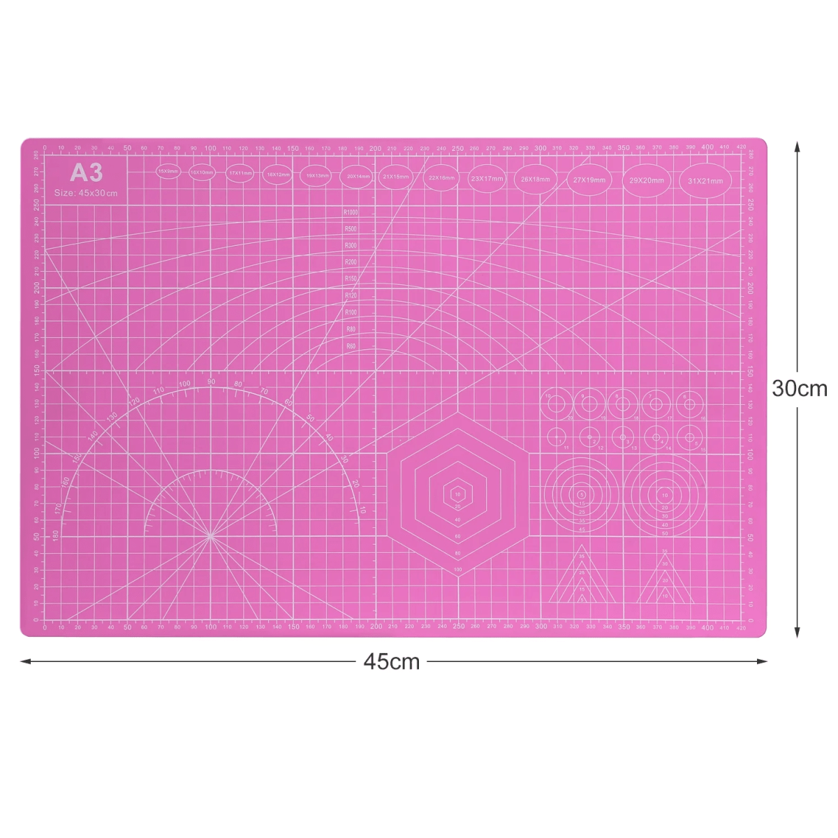 Tabla Base de Corte Salvacorte A3 Rosado 30x45 cm.7