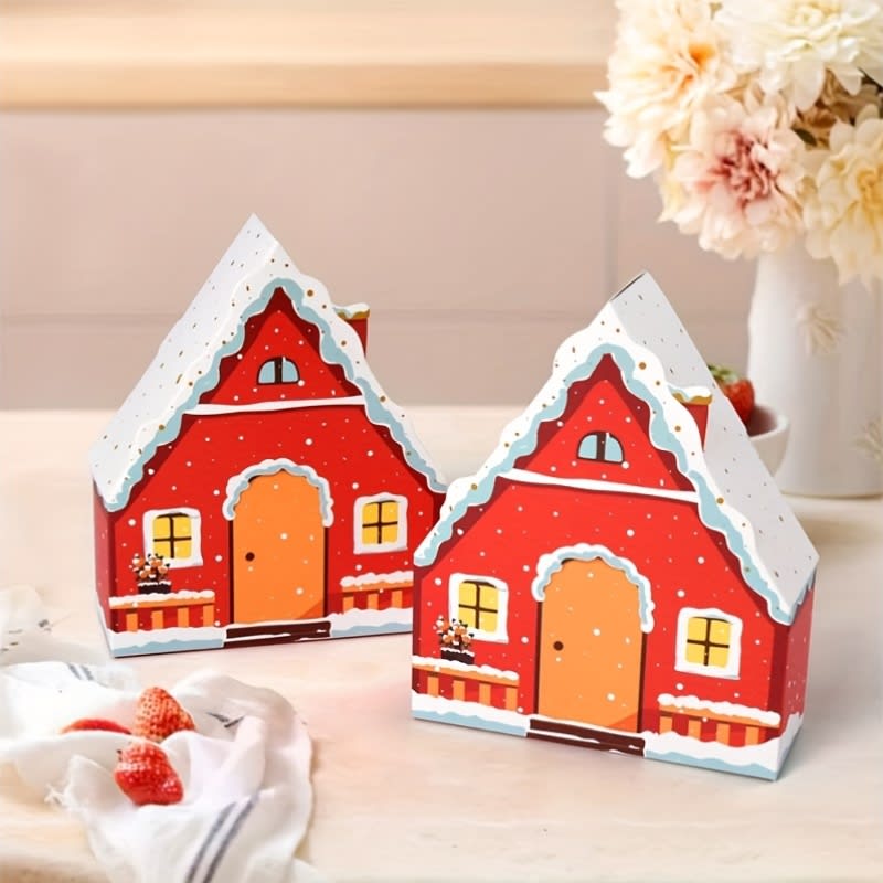 Set Cajas Casa Navidad N°10 14,5x12x4,5 cm. 4 Unidades3