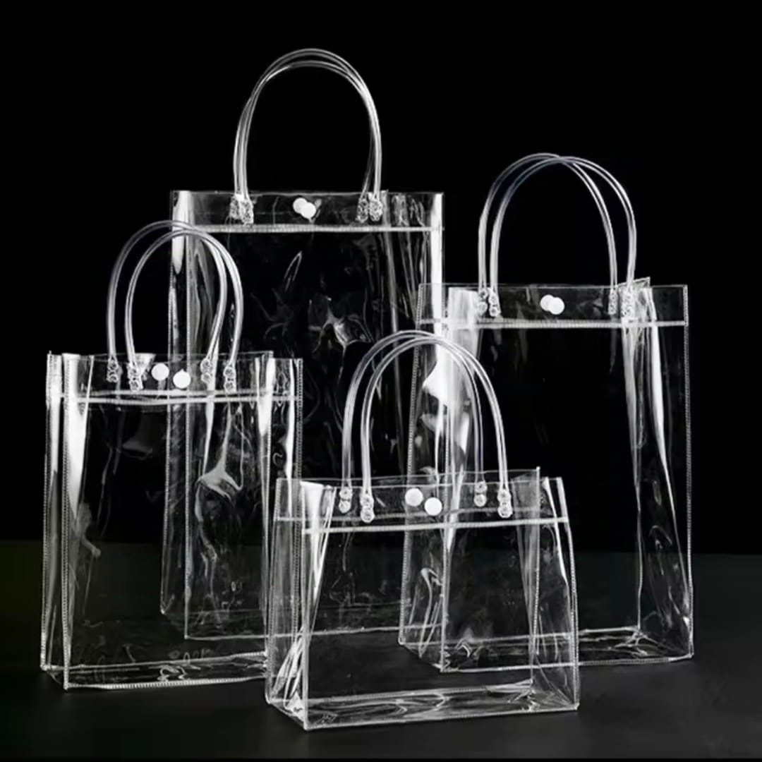 Bolsas Pvc Transparente Con Asa 26x20x8 Cm. 5 Unidades10