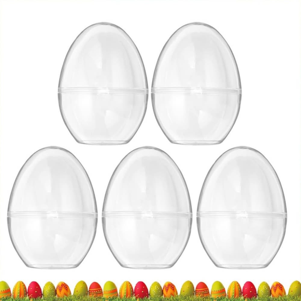 Huevo Acrílico Transparente 12x9 cm. 5 Unidades8