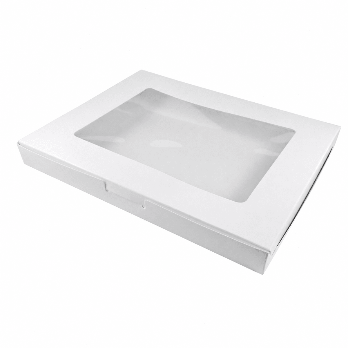Caja Cartulina Blanca para 12 Alfajores 25x20x2.5 cm. 10 Unidades1