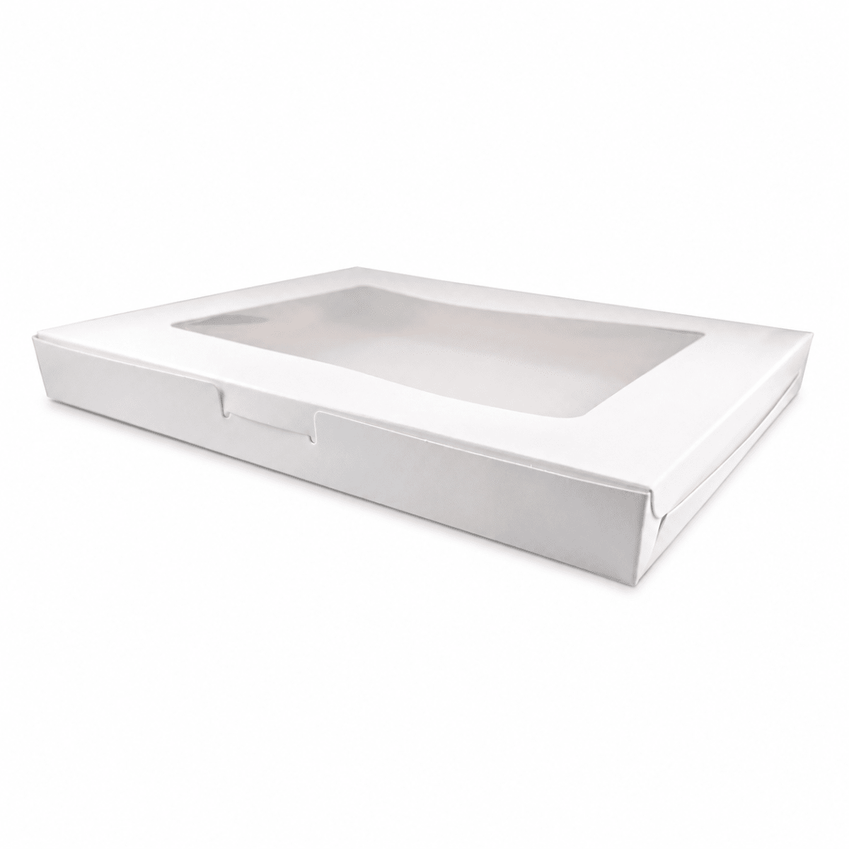 Caja Cartulina Blanca para 12 Alfajores 25x20x2.5 cm. 10 Unidades2