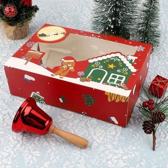 Set Cajas Navidad N°4 Hombre Jengibre Rojo 4 Unidades8