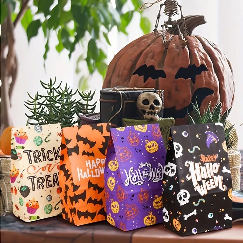 Set Bolsas de Papel Halloween y Stickers 12 Unidades5