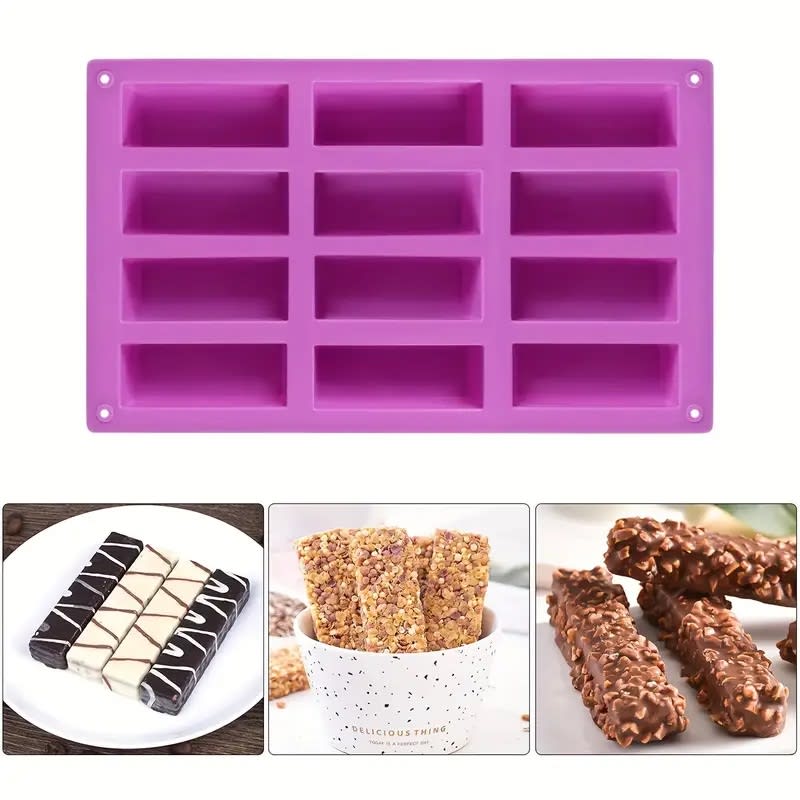 Molde 12 Barras Rectangulares Silicona 0