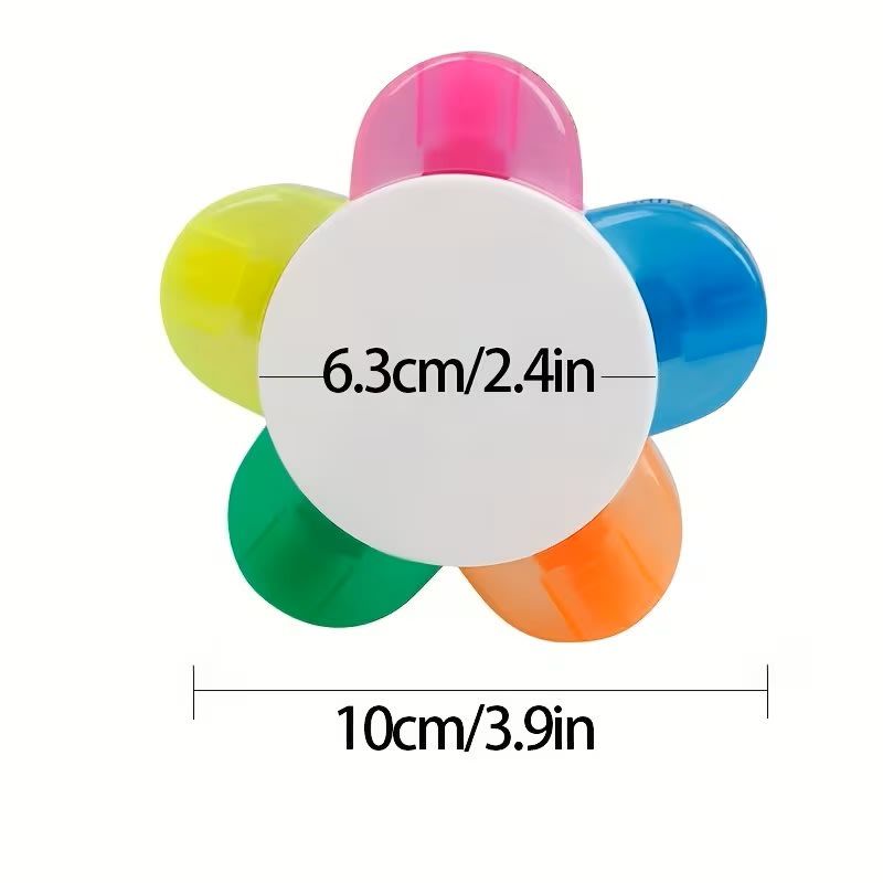 Destacador Marcador Forma Flor Personalizable 5 Puntas9