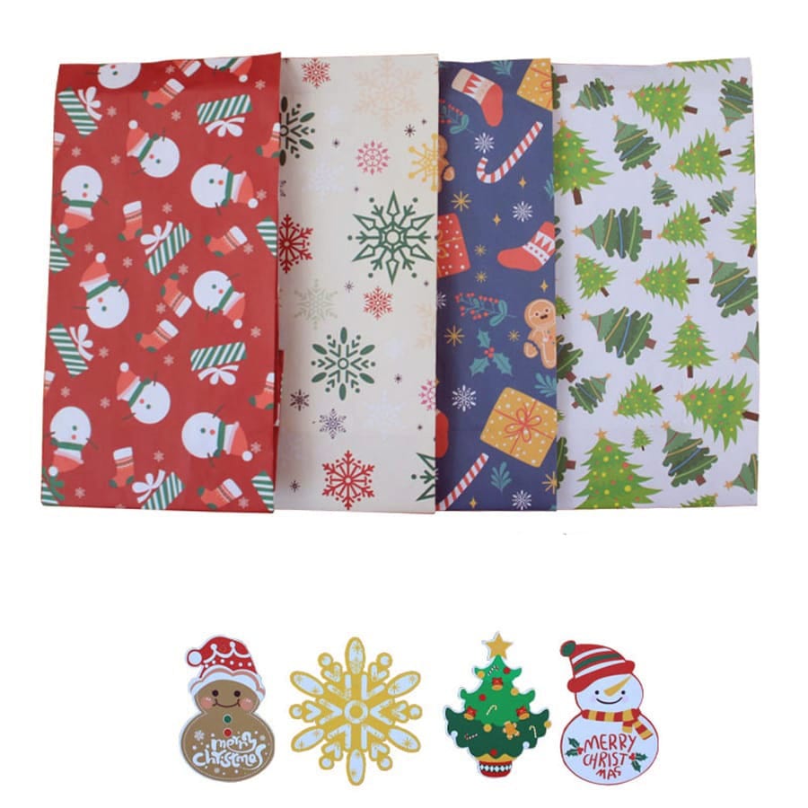 Set Bolsas de Papel Navidad con Sticker y Tag - 12 Unidades4