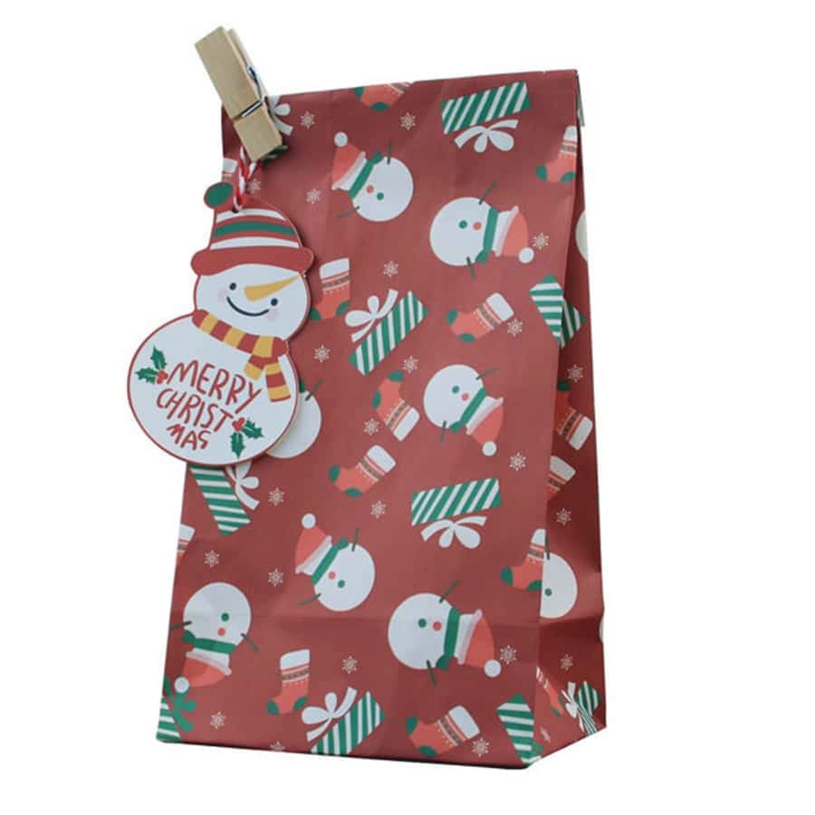 Set Bolsas de Papel Navidad con Sticker y Tag - 12 Unidades7