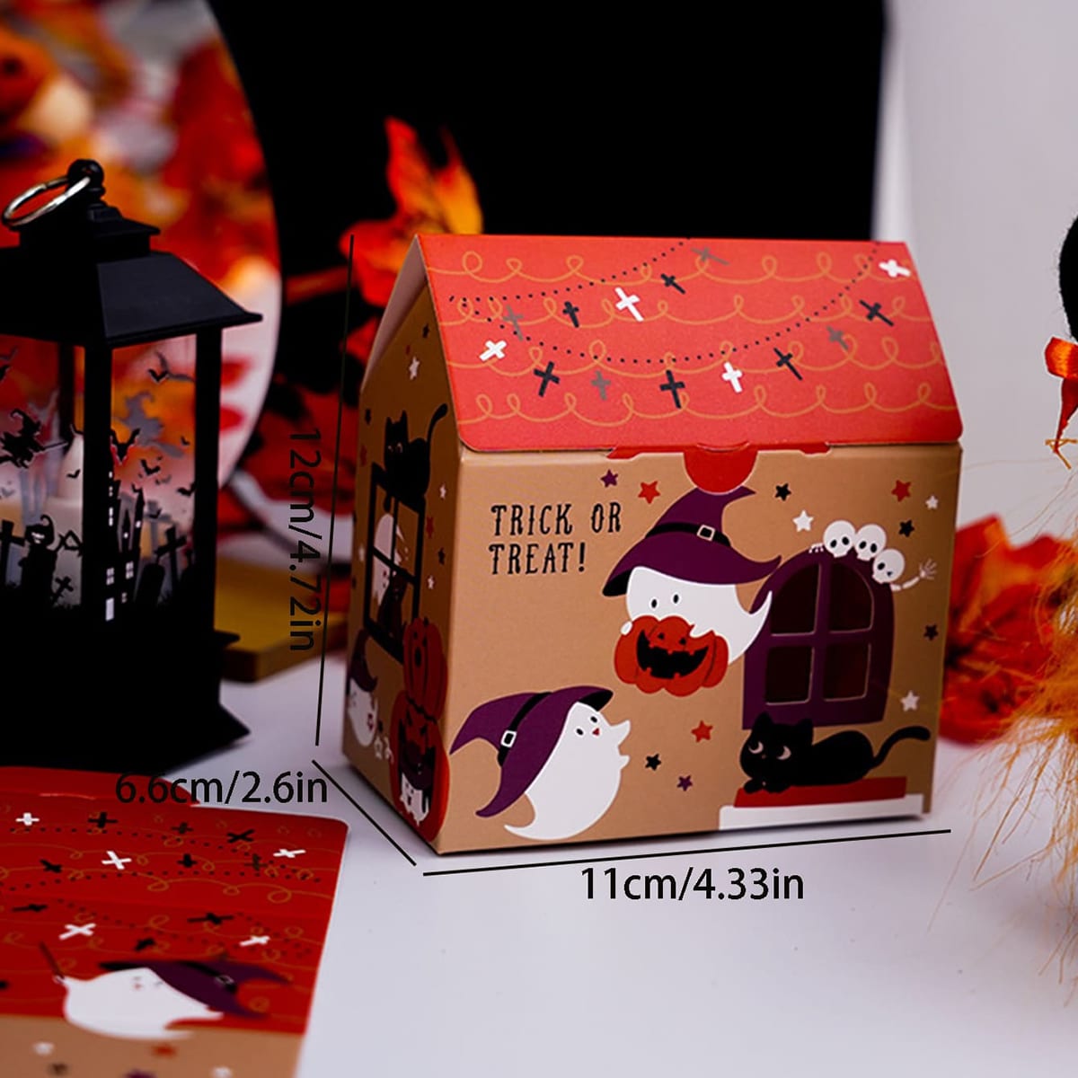 Set Cajas Casa Halloween 12x11x6,5 cm. - 4 Unidades7