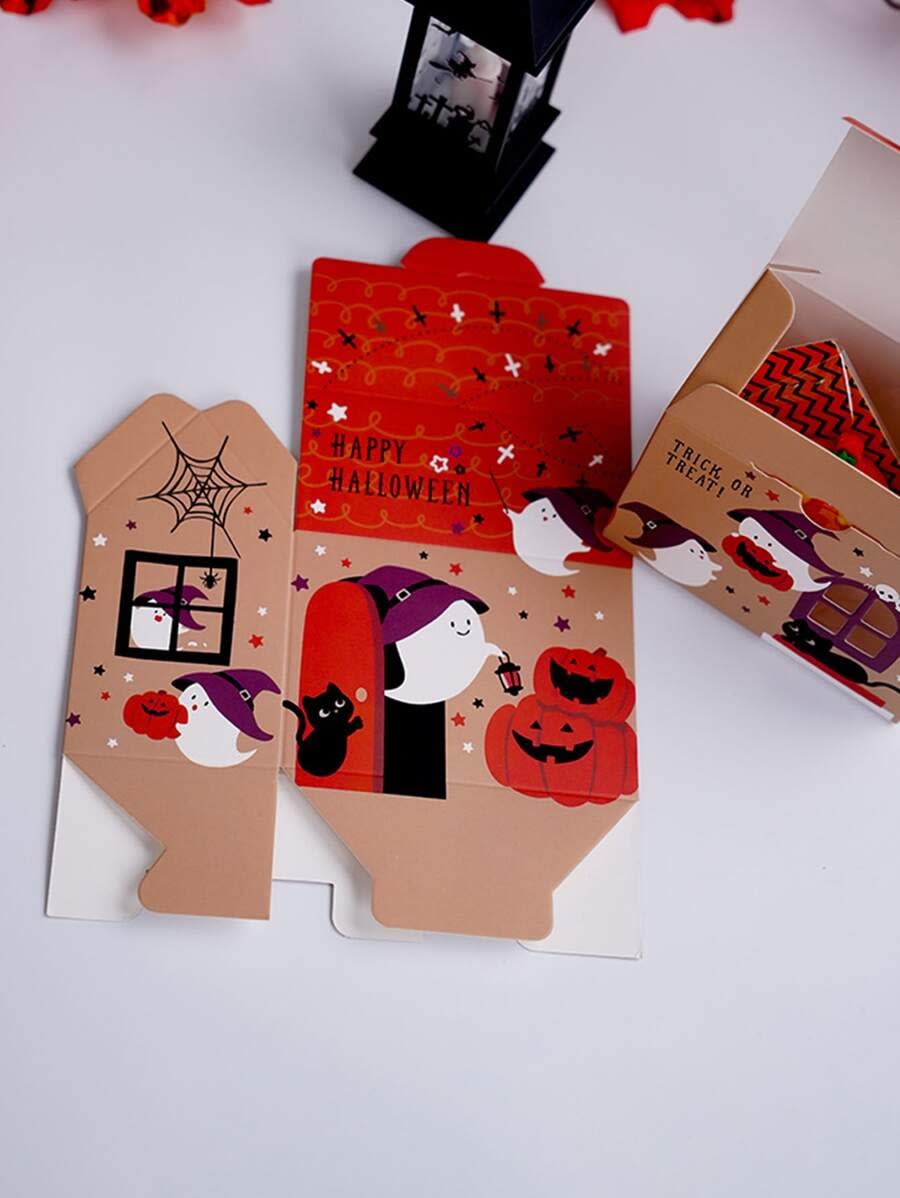 Set Cajas Casa Halloween 12x11x6,5 cm. - 4 Unidades5
