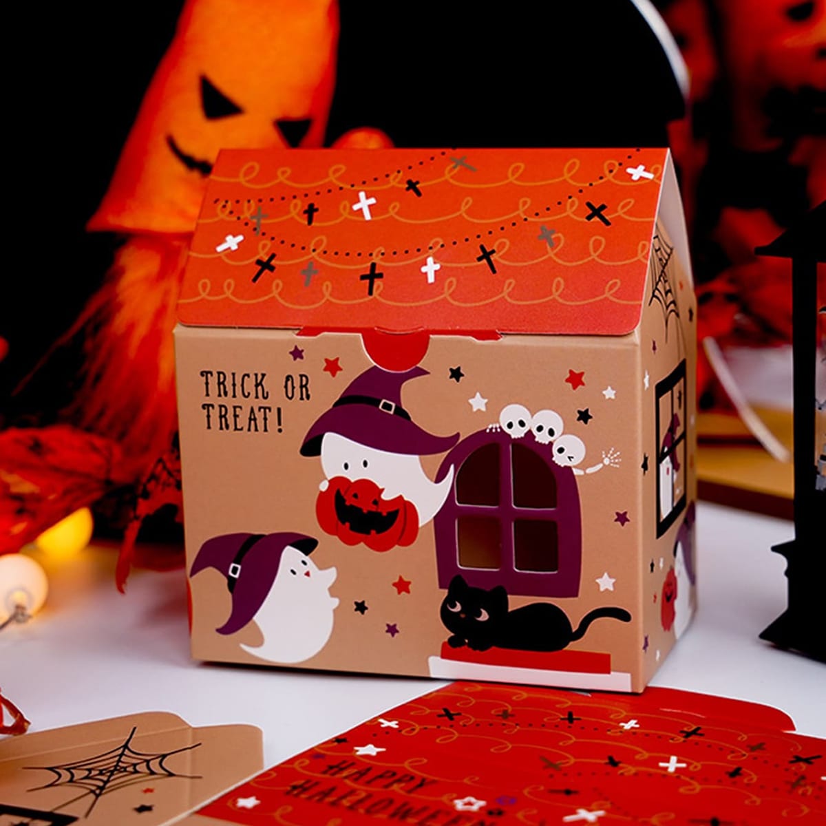 Set Cajas Casa Halloween 12x11x6,5 cm. - 4 Unidades4