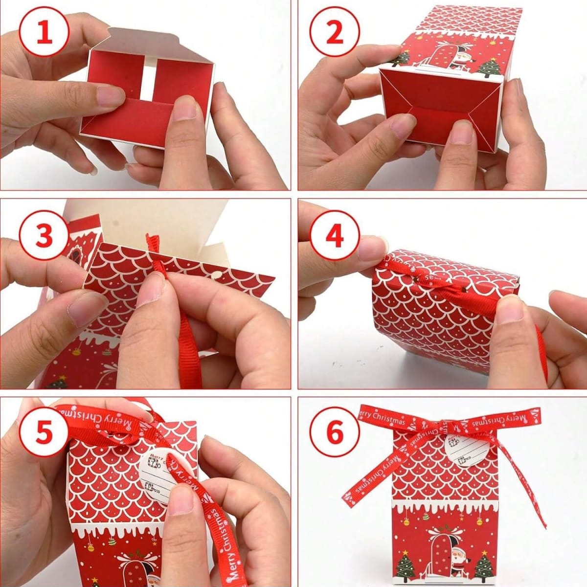 Set Cajas Casa Navidad Roja N°2 10x7x5 cm. 5 Unidades5