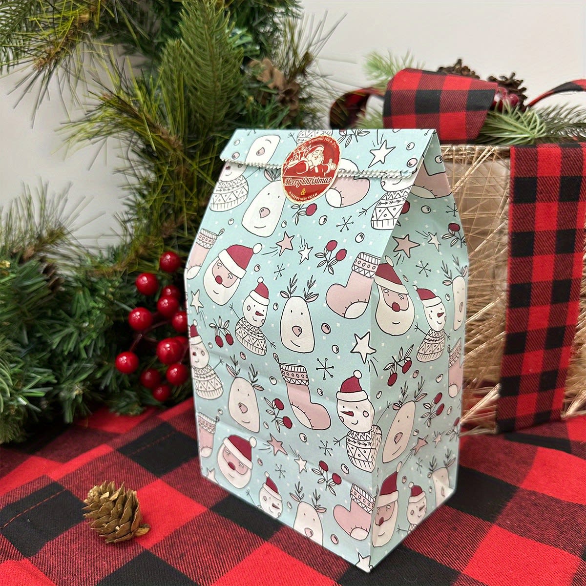 Set Bolsas de Papel Navidad con Sticker N°2 - 12 Unidades6