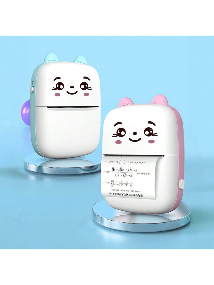 Mini Impresora Térmica Portátil 58 mm. Bluetooth  Recargable Carita Celeste3