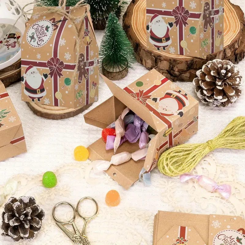 Set Cajas Casa Navidad Kraft N°5 10x7x5 cm. 4 Unidades7