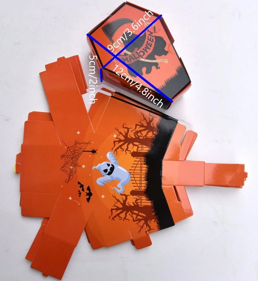 Set Cajas Ataúd Halloween Surtidas 12x9x5 cm. 4 Unidades5