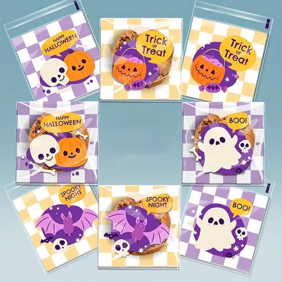 Bolsa Celofán Halloween N°1 10x10 con Adhesivo 100 Unidades6