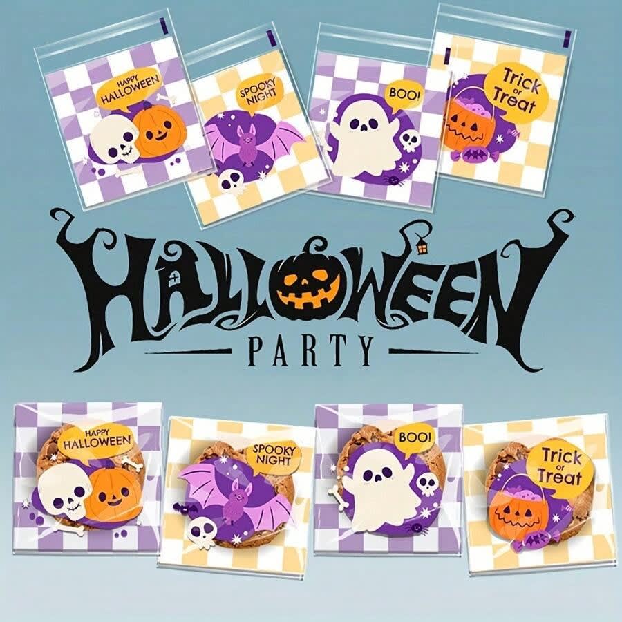 Bolsa Celofán Halloween N°1 10x10 con Adhesivo 100 Unidades5