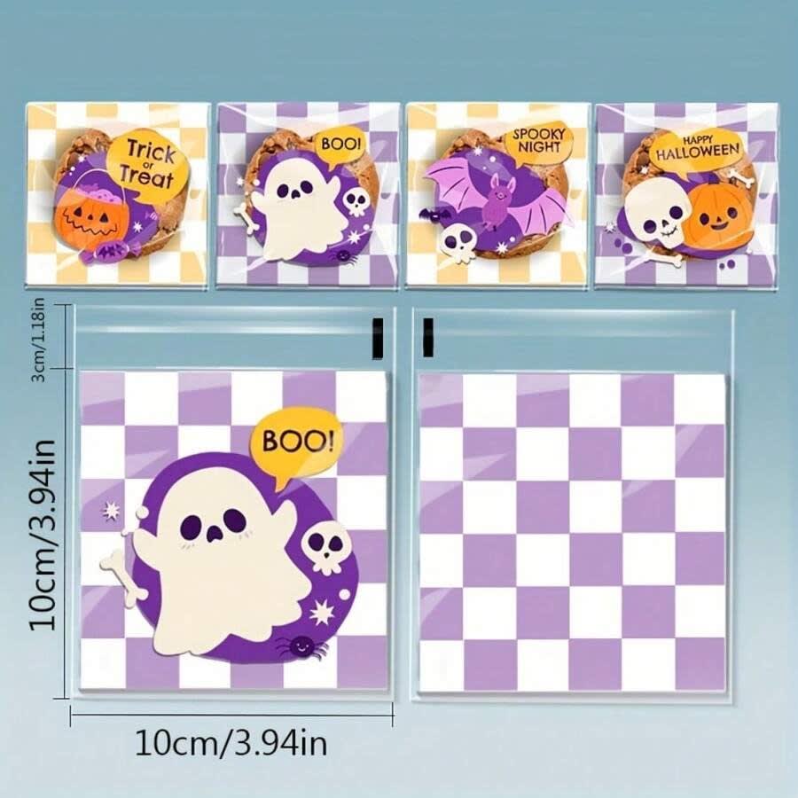 Bolsa Celofán Halloween N°1 10x10 con Adhesivo 100 Unidades4