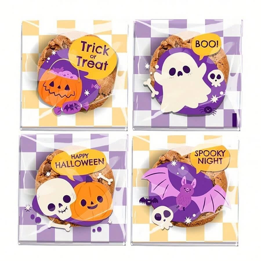 Bolsa Celofán Halloween N°1 10x10 con Adhesivo 100 Unidades 0