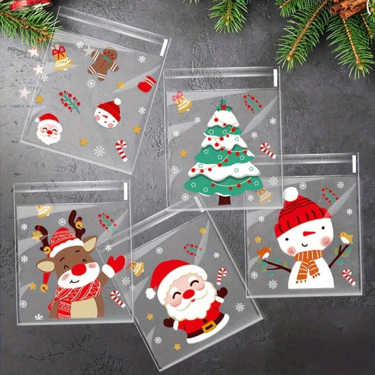Bolsa Celofán Navidad N°1 10x10 con Adhesivo - 100 Unidades3