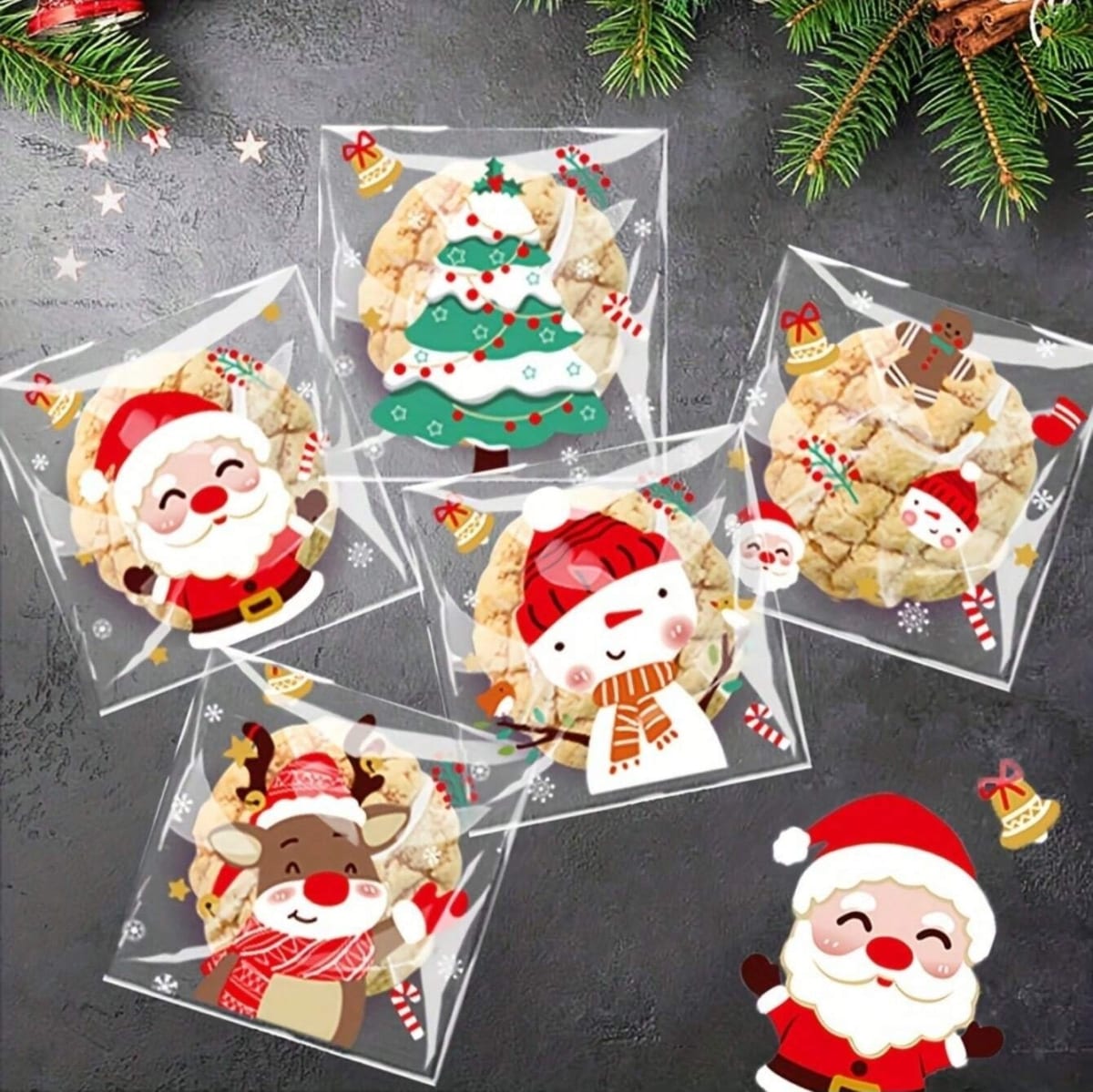 Bolsa Celofán Navidad N°1 10x10 con Adhesivo - 100 Unidades2