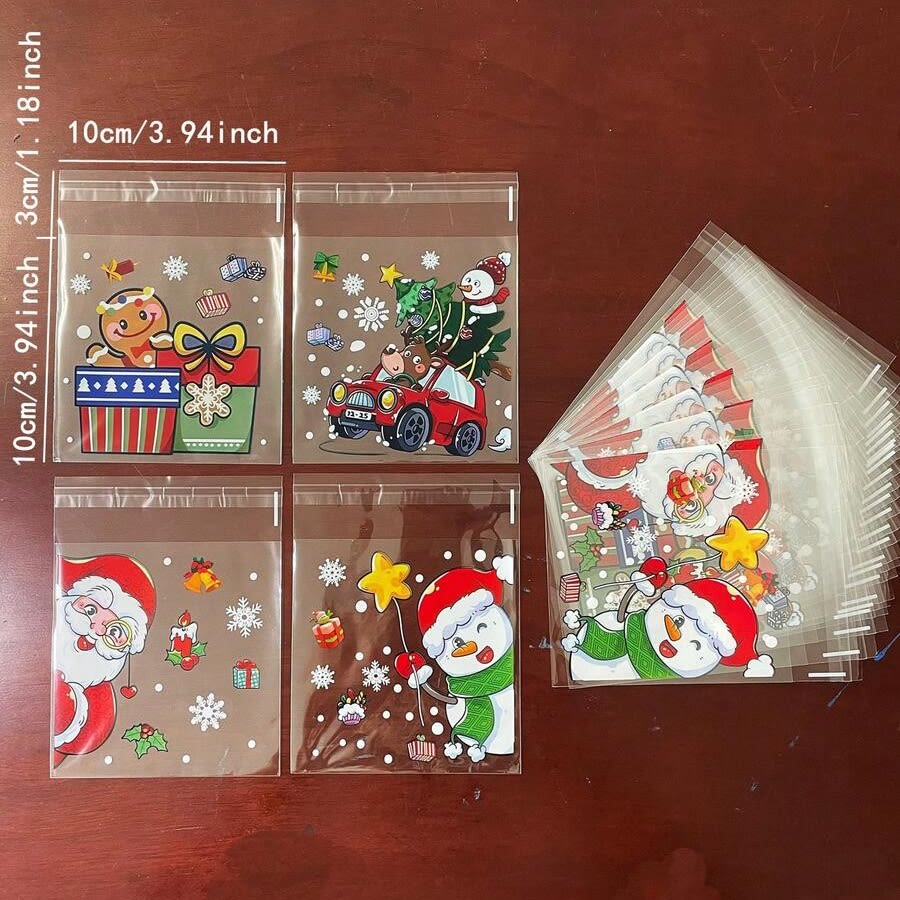 Bolsa Celofán Navidad N°3 10x10 con Adhesivo - 100 Unidades4