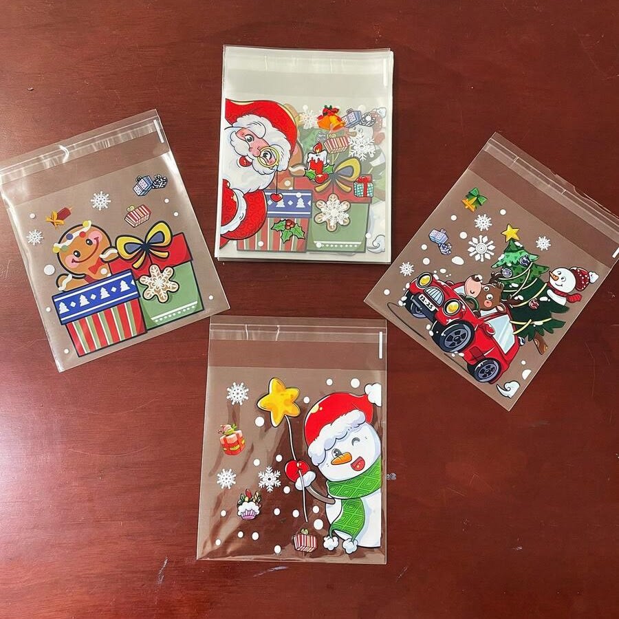 Bolsa Celofán Navidad N°3 10x10 con Adhesivo - 100 Unidades3