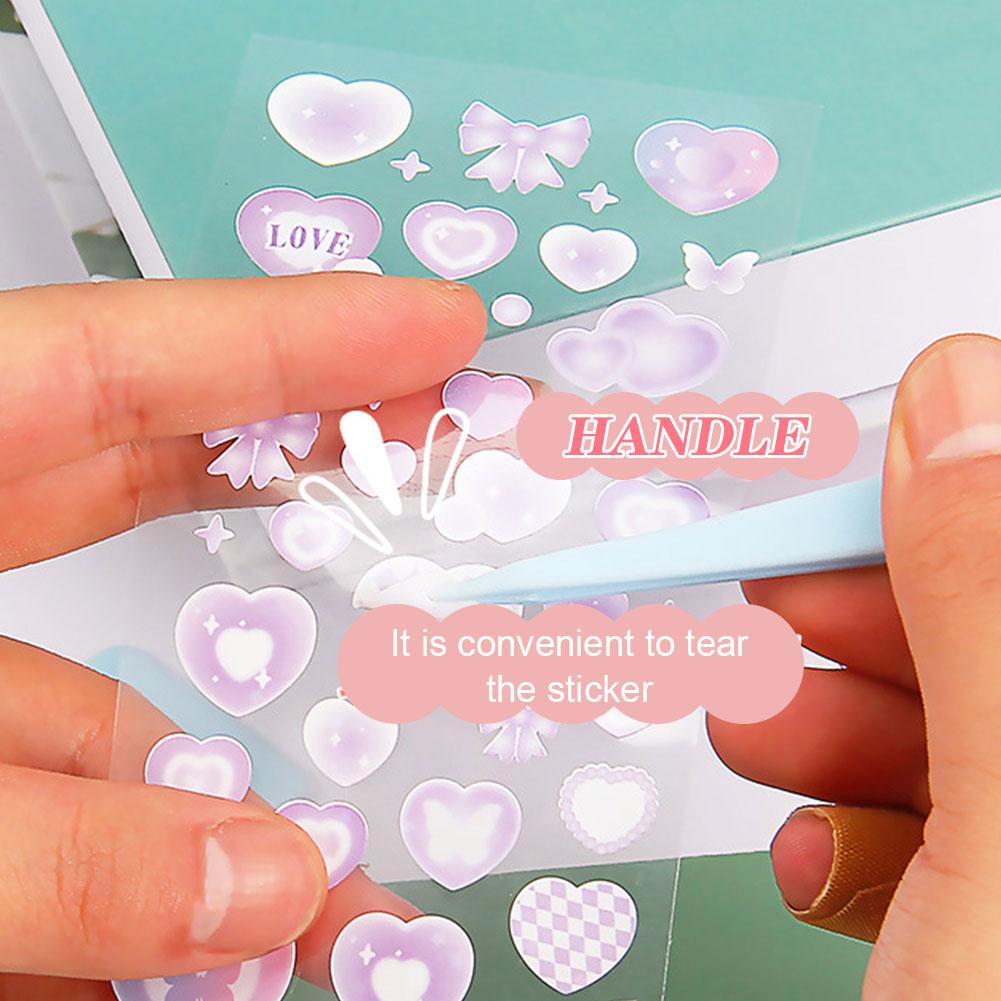 Set Pinza y Raspador para Stickers Pegatinas 2 Piezas Plástico4