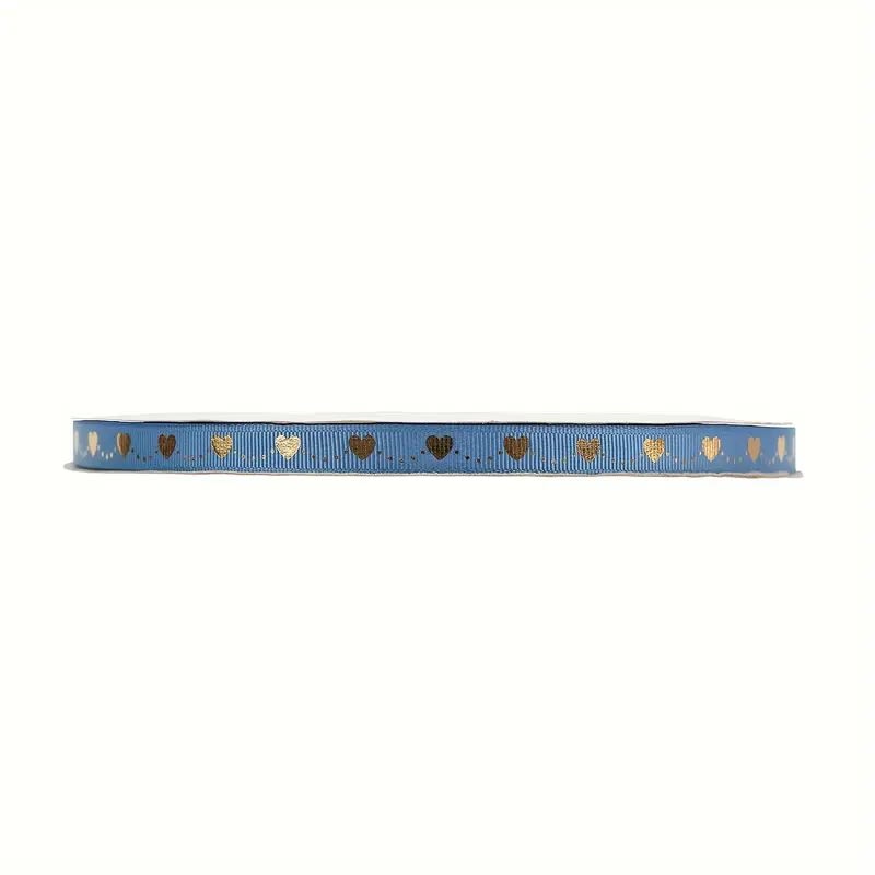 Cinta de Tela para Lazo Azul Corazones 5 Mts.3