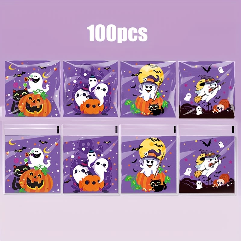 Bolsa Celofán Halloween N°2 10x10 con Adhesivo 100 Unidades9
