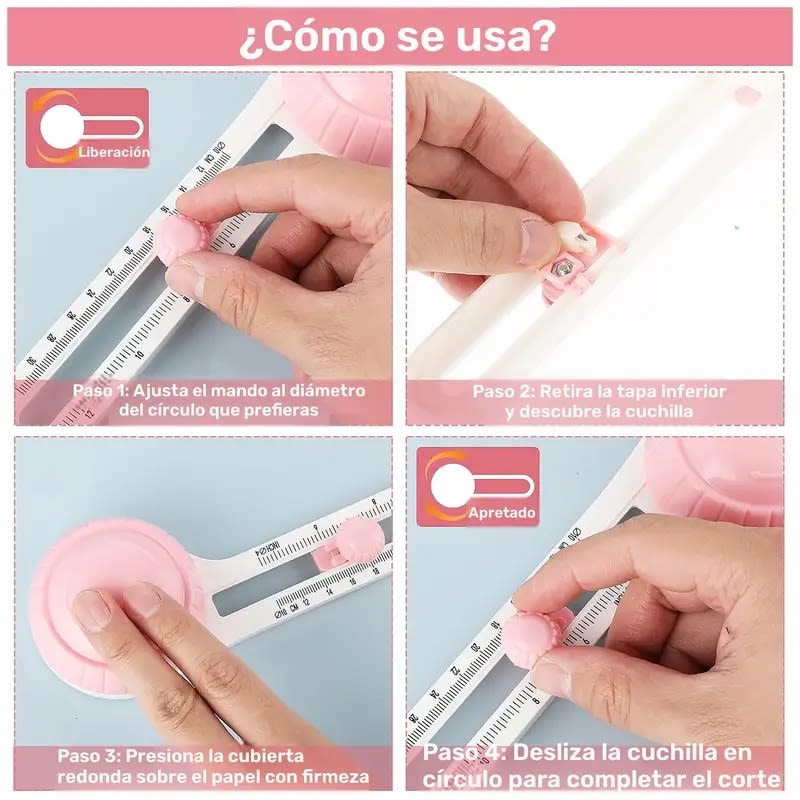 Cortador Circular Para Papel 10 A 32 Cm. Con Repuestos Kamei8