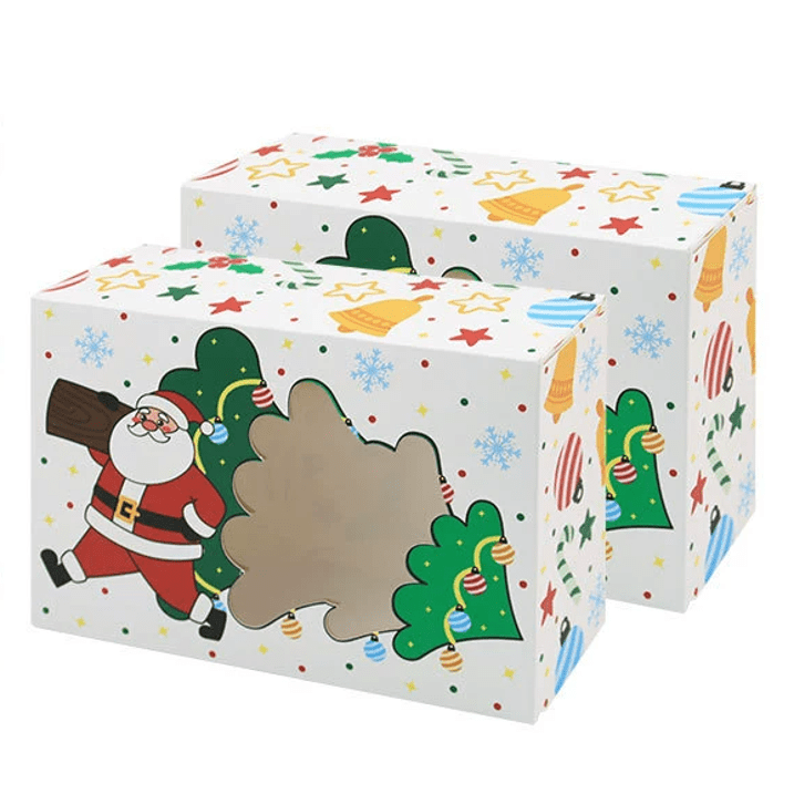 Set Cajas Navidad N°8 Santa Blanco 4 Unidades3