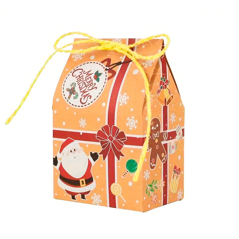 Set Cajas Casa Navidad Kraft N°5 10x7x5 cm. 4 Unidades1