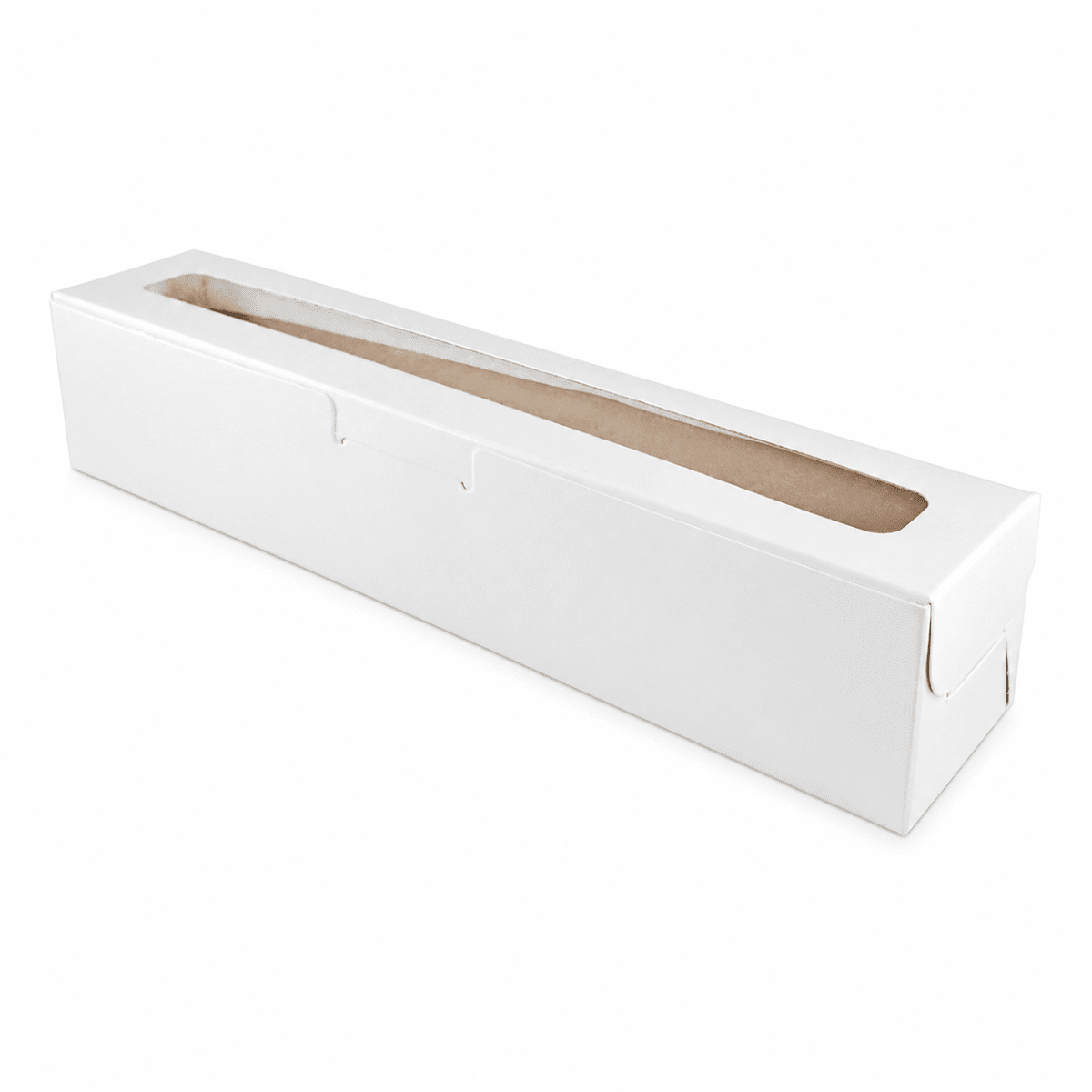 Caja Cartulina Blanca para Macarrones 25x5x5 cm. 10 Unidades1